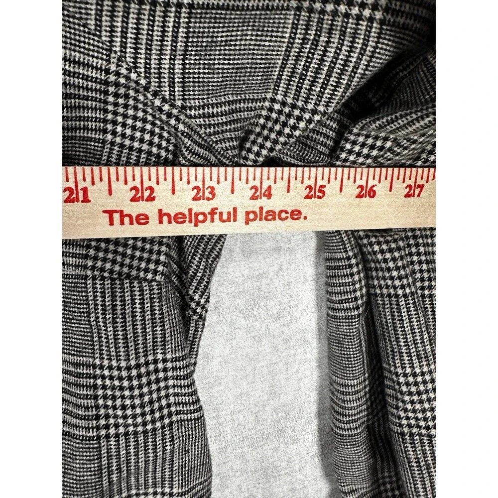 Banana Republic Men's Plaid Flannel Button Down Shirt Cotton Gray Size XXL